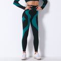 Amazon fashionhigh waist butt lift stretch tight yoga pants seamless knittingstripes peach butt lift yoga pants