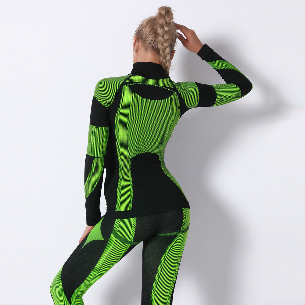 Clearance: seamless high-neck long sleeve yoga & fitness top - slim fit, sexy, moisture-wicking, quick-dry yoga apparel