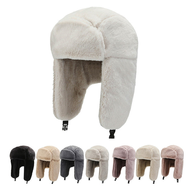 Winter warm hat fashionable Lei Feng hat outdoor windproof and cold Northeast thickened ear protection cotton hat fleece cycling hat
