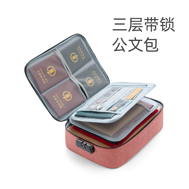 Invit.l Document Storage Bag Household Multi-layer Large Capacity Multifunctional Certificate Document Passport Card Bag Organizing Box