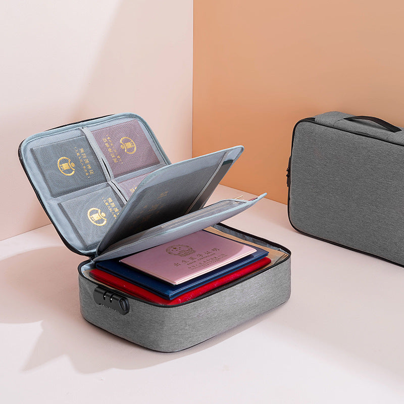 Invit.l Document Storage Bag Household Multi-layer Large Capacity Multifunctional Certificate Document Passport Card Bag Organizing Box