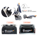 Baby stroller - lightweight, foldable, reclining, umbrella stroller with shock absorption, all-season use, brakes, anti-cameltoe design, and anti-collapse features