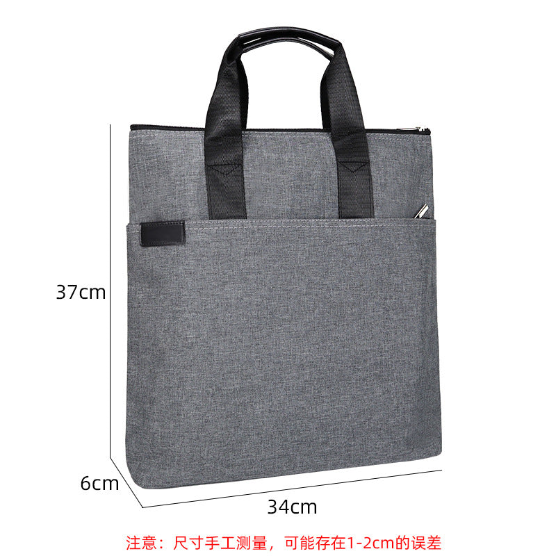 Large capacity three-layer briefcase - business office bag, conference bag, document file bag, executive bag with custom logo printing