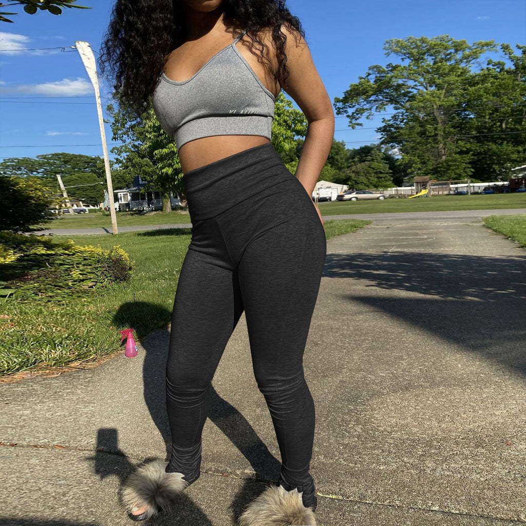 S3874 , independent station European and American  women's clothing sexy solid color casual tight high waist pencil pants small feet