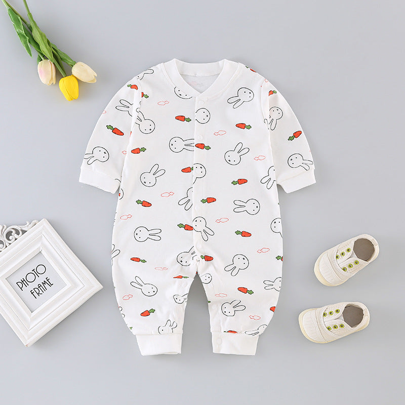 Baby clothes spring/autumn long-sleeve romper newborn 0-3 years old boy/girl pure cotton onesie crawling suit