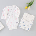 Baby long-sleeve romper: autumn triangle bodysuit, newborn unisex spring/autumn pure cotton crawling suit