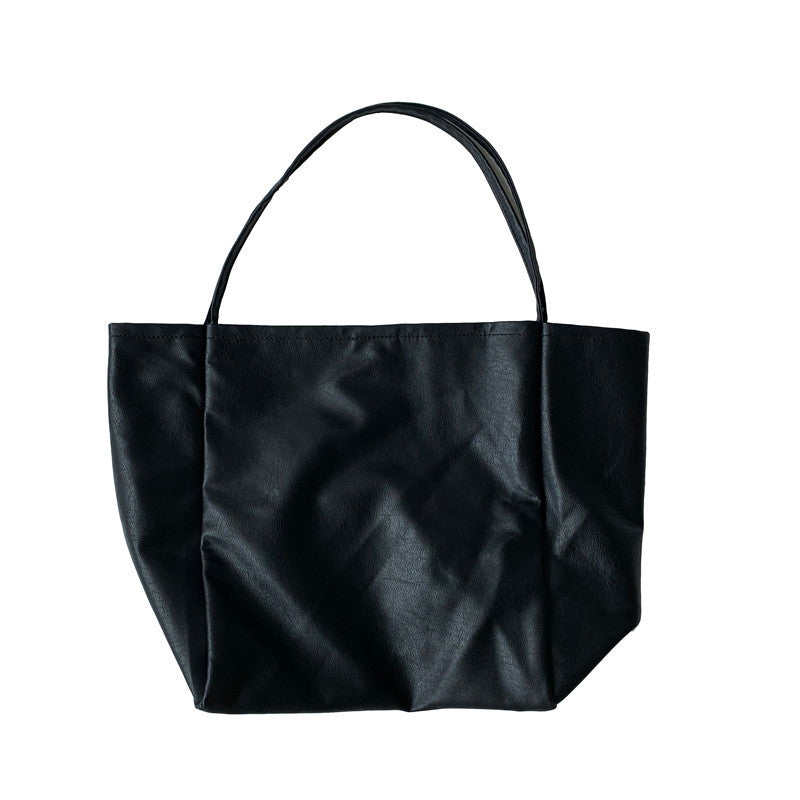 Bag Women's Bag New 2020 Crossbody Shoulder Bag Large Capacity Soft Leather Shopping Bag Versatile Solid Color Tote Bag