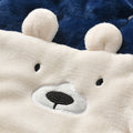 Newborn baby winter romper - bear embroidered, thickened hooded onesie, long sleeve baby crawling suit