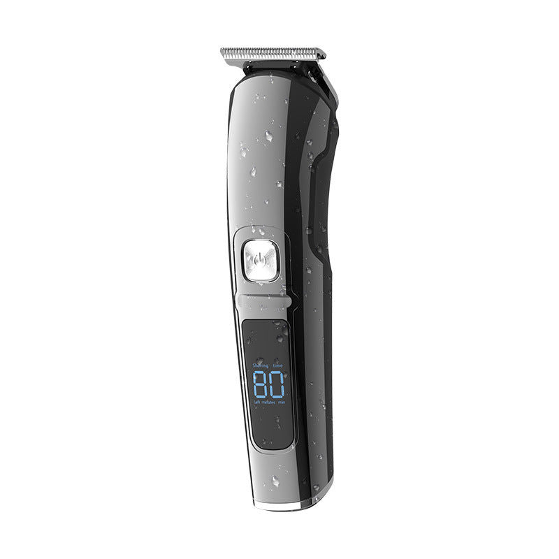 multifunctional electric hair clipper set - digital display, trimmer, shaver, hair cutting scissors, professional salon grade