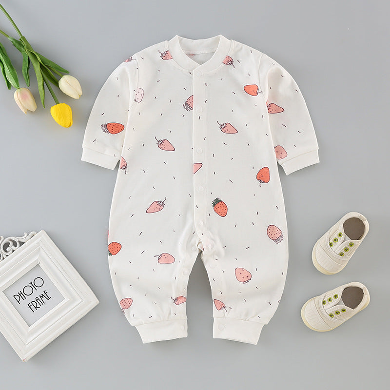 Baby clothes spring/autumn long-sleeve romper newborn 0-3 years old boy/girl pure cotton onesie crawling suit