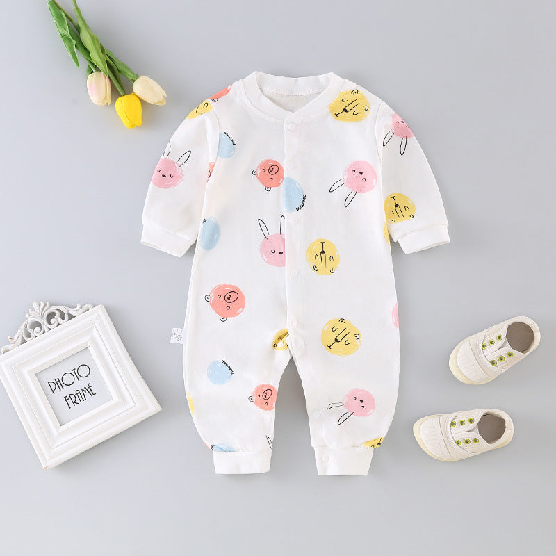 Baby clothes spring/autumn long-sleeve romper newborn 0-3 years old boy/girl pure cotton onesie crawling suit
