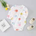 Baby long-sleeve romper: autumn triangle bodysuit, newborn unisex spring/autumn pure cotton crawling suit