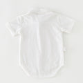 Triangle bag butt shirt short-sleeved baby jumpsuit summer lapel newborn khaki baby clothes one-piece triangle crawl
