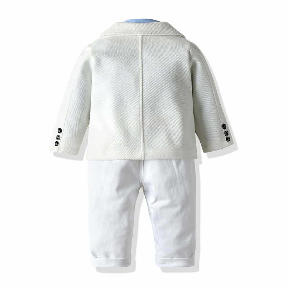 Export children's clothing fall and winternew arrival small and medium-sized children's clothing boysoutwearlong sleeves suit kids dress three-piece set