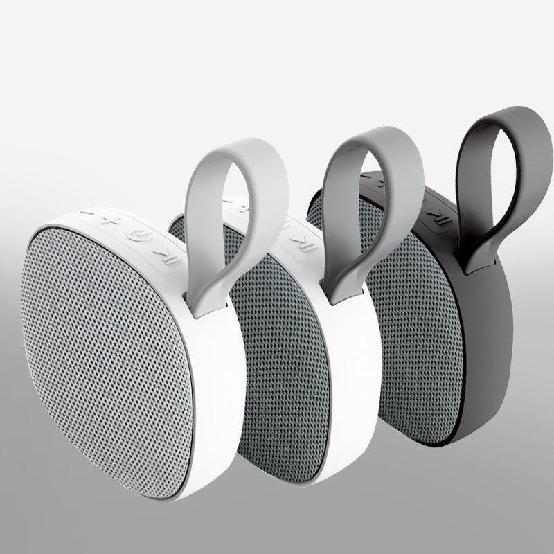Ebs-303 wireless bluetooth speaker - portable fabric waterproof mini speaker with subwoofer, magnetic base, and stereo sound