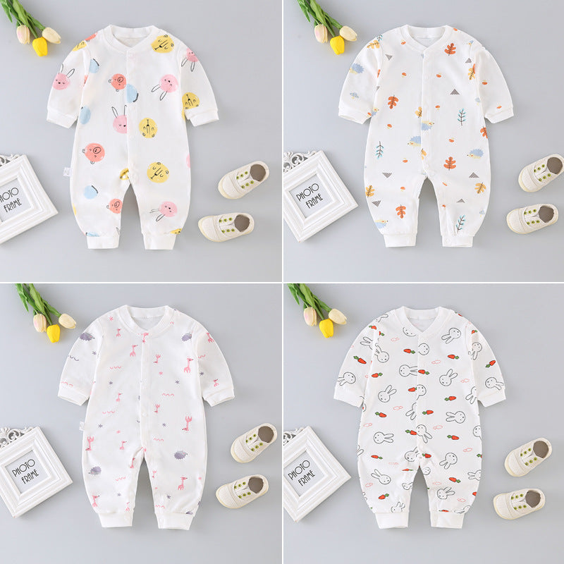 Baby clothes spring/autumn long-sleeve romper newborn 0-3 years old boy/girl pure cotton onesie crawling suit