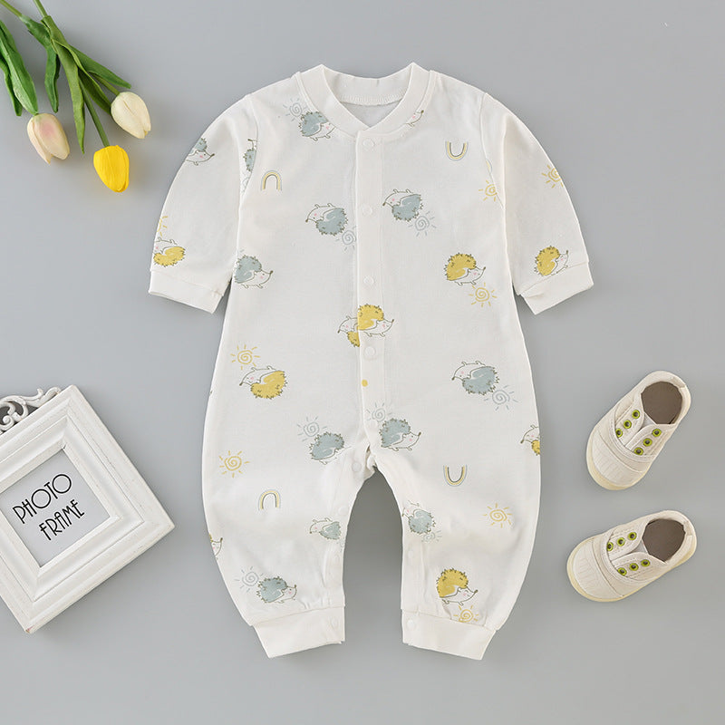 Baby clothes spring/autumn long-sleeve romper newborn 0-3 years old boy/girl pure cotton onesie crawling suit