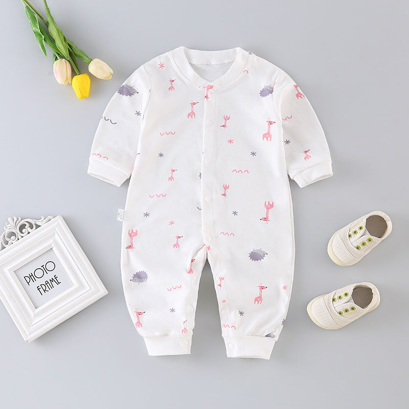 Baby clothes spring/autumn long-sleeve romper newborn 0-3 years old boy/girl pure cotton onesie crawling suit
