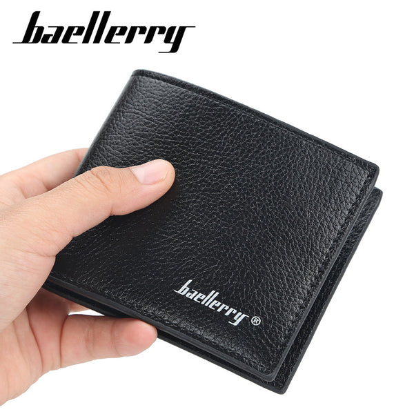 Men's wallet short baellerry Korean version open multi-card soft leather wallet bag thin fashion change bag