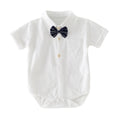Triangle bag butt shirt short-sleeved baby jumpsuit summer lapel newborn khaki baby clothes one-piece triangle crawl