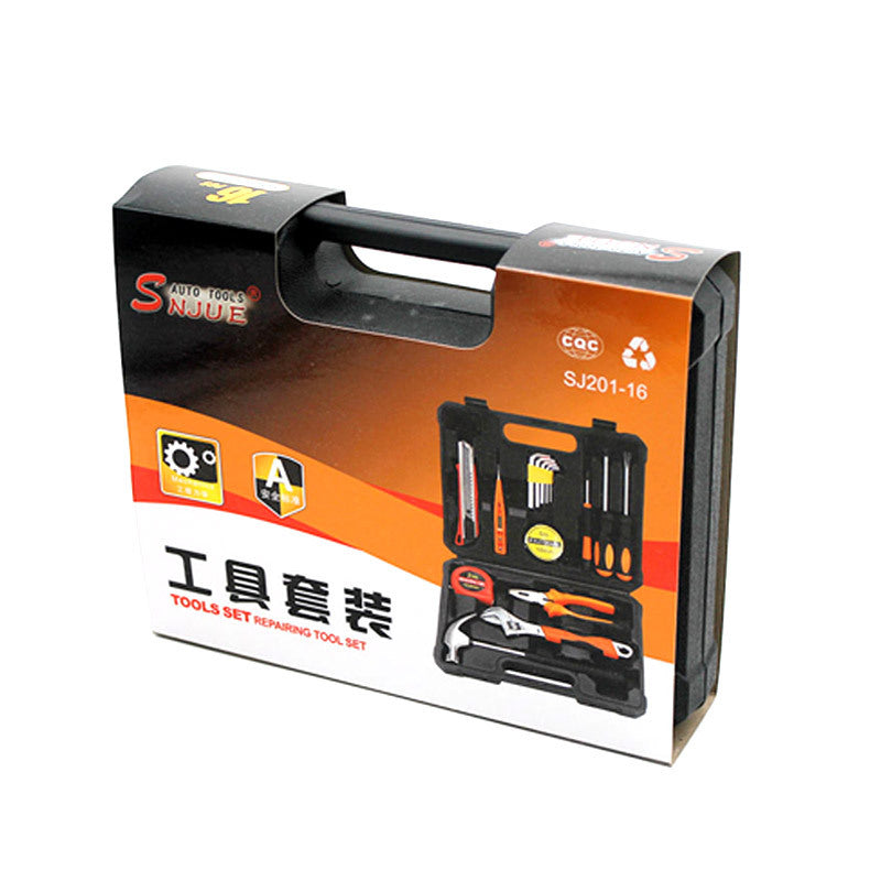 Carbon steel 16-piece combination tool set with electric pen hardware toolbox vice inner hexagon SJ201-16