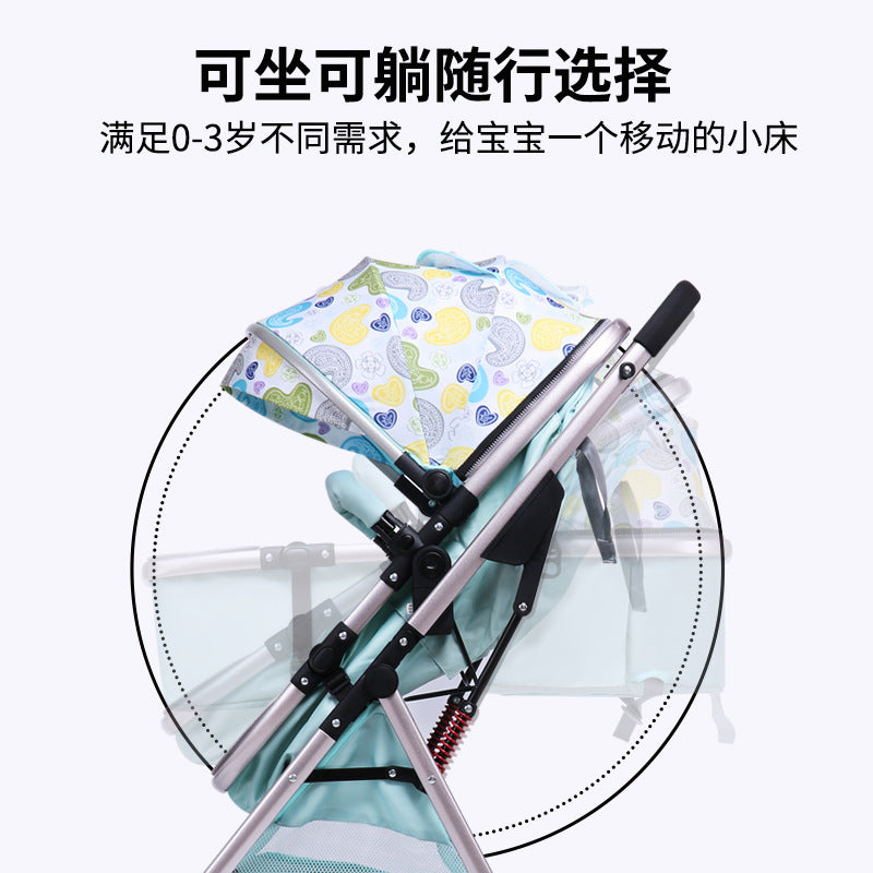 Wholesale double stroller: lightweight, high-view, convertible (sitting/reclining), detachable, foldable, twin baby pram