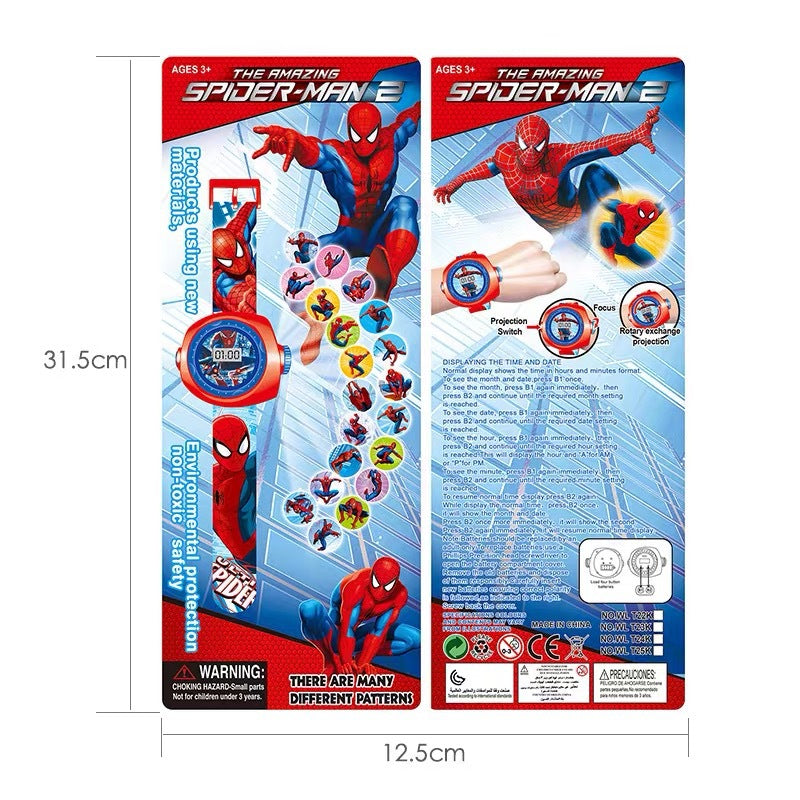 Kids' cartoon watch tiktok toy watch girls boys baby kindergarten gift 3d projection electronic watch