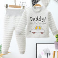 Winterpure cottonkidsheattechintimatessuit three-layer quilted baby high waist belly protection fleece-linedthickened autumn clothes and long trousers