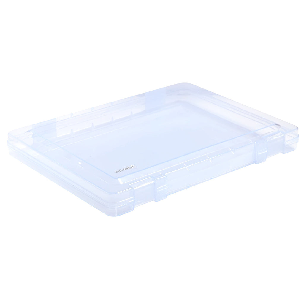 Deli 5701 5702 Stationery Box A4 Data Box, Portable Storage Box, Transparent PP File Storage Box