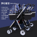 Wholesale double stroller: lightweight, high-view, convertible (sitting/reclining), detachable, foldable, twin baby pram