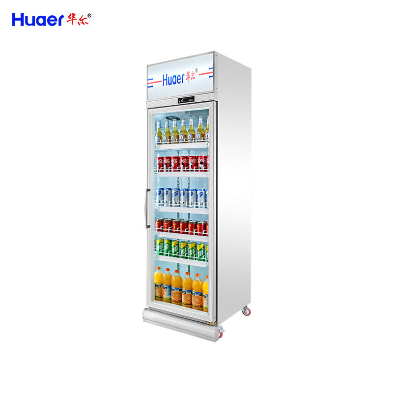 direct supply refrigerated cabinet single door wine and beverage cabinet chain store display cabinet refrigerator oem manufacturer huaer freezer