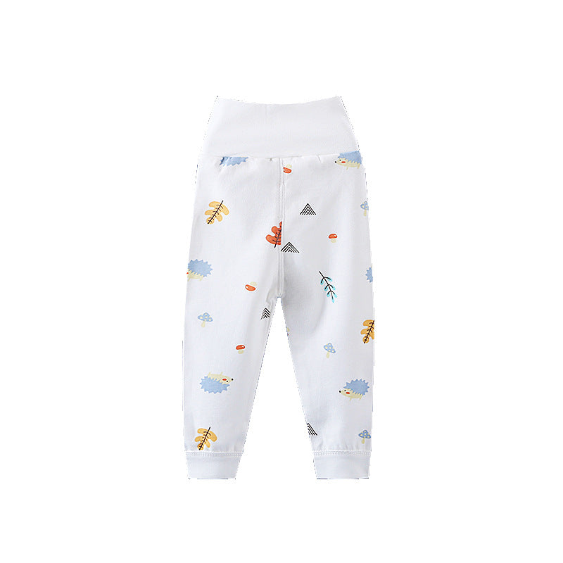 Baby high waist long johns pure cotton men's and women's children's baby spring & fall single open pants newborn kids open crotch pants