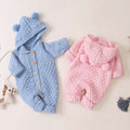 Baby knitting one-piece hoodie spring & fallnewborn clothing male and female baby sweater cute heattech romper 03