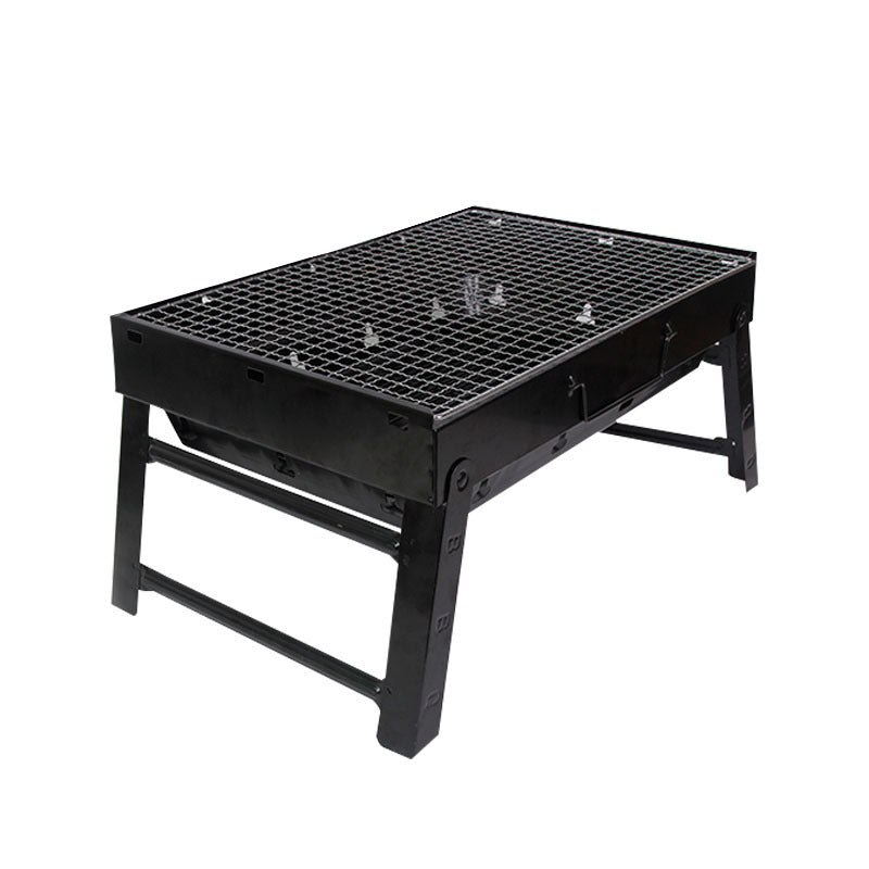 Zibo bbq black steel bbq grill - heavy-duty, foldable, portable, and easy-to-carry outdoor bbq grill
