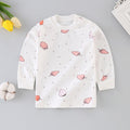 Baby underwear single top 0-1 year old infant autumn clothes boys' t-shirt long sleeve base layer pure cotton girls' autumn outfit