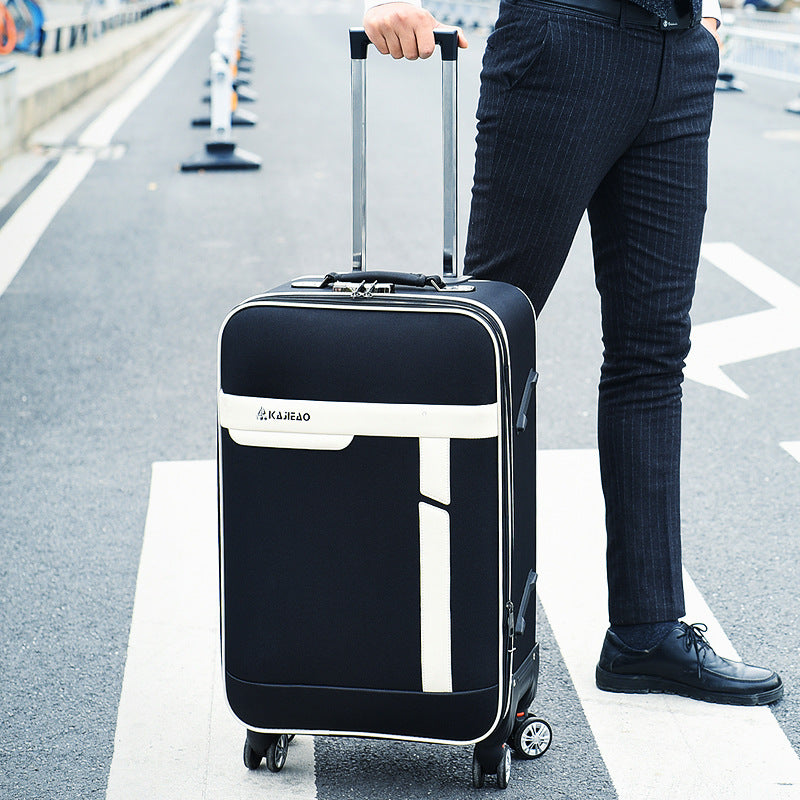 Processing customized suitcase men's leather case business trolley case universal wheel women's 24-inch student suitcase password case