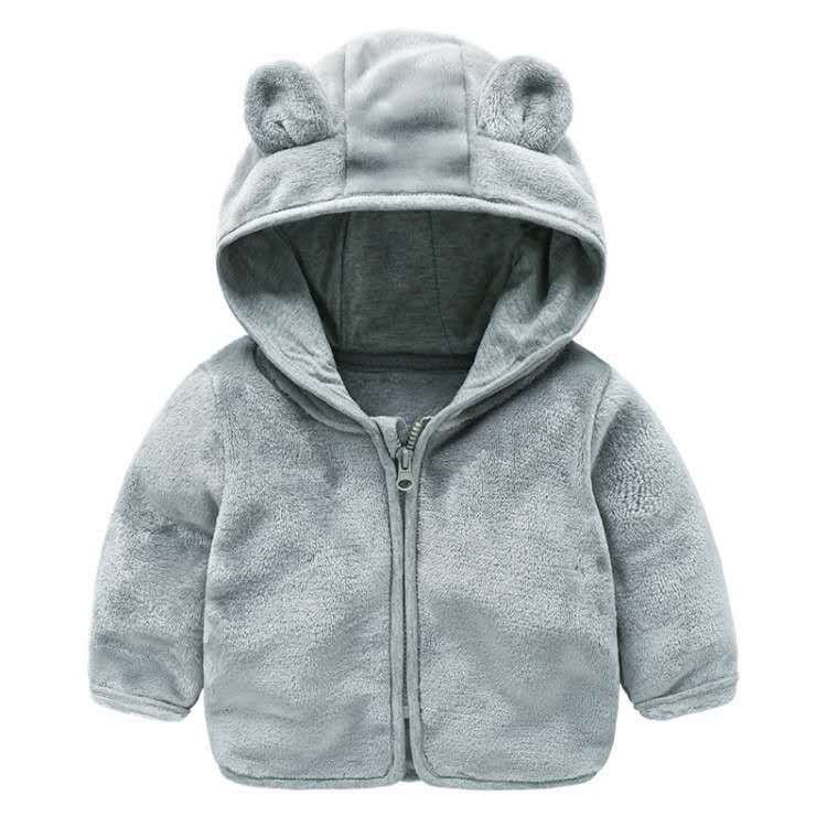 Girls' autumn/winter plush outerwear: cute baby girl fleece jacket for 0-1-2-3 year olds - princess style baby sweater