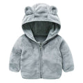 Girls' autumn/winter plush outerwear: cute baby girl fleece jacket for 0-1-2-3 year olds - princess style baby sweater