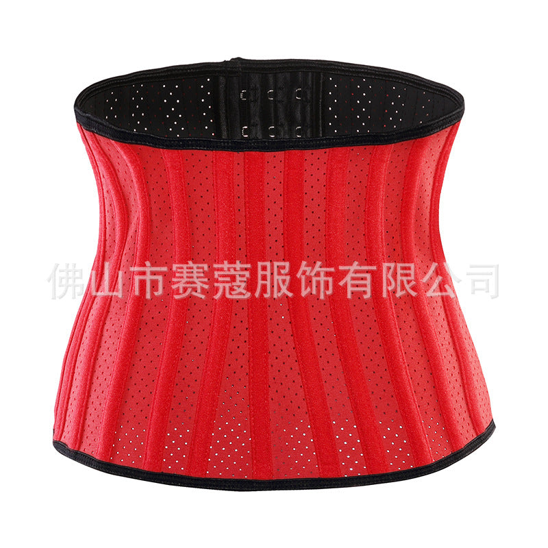 New arrival 25-bone short red bottom cloth body shaping garment, abdominal belt, sports waist protector, hair-styling abdominal belt, shaping