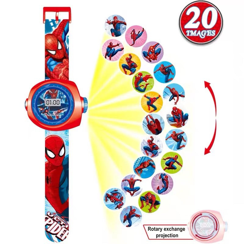 Kids' cartoon watch tiktok toy watch girls boys baby kindergarten gift 3d projection electronic watch