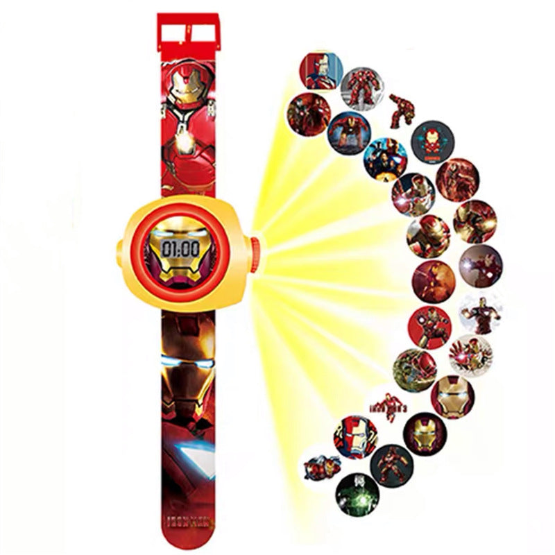 Kids' cartoon watch tiktok toy watch girls boys baby kindergarten gift 3d projection electronic watch