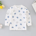 Baby underwear single top 0-1 year old infant autumn clothes boys' t-shirt long sleeve base layer pure cotton girls' autumn outfit