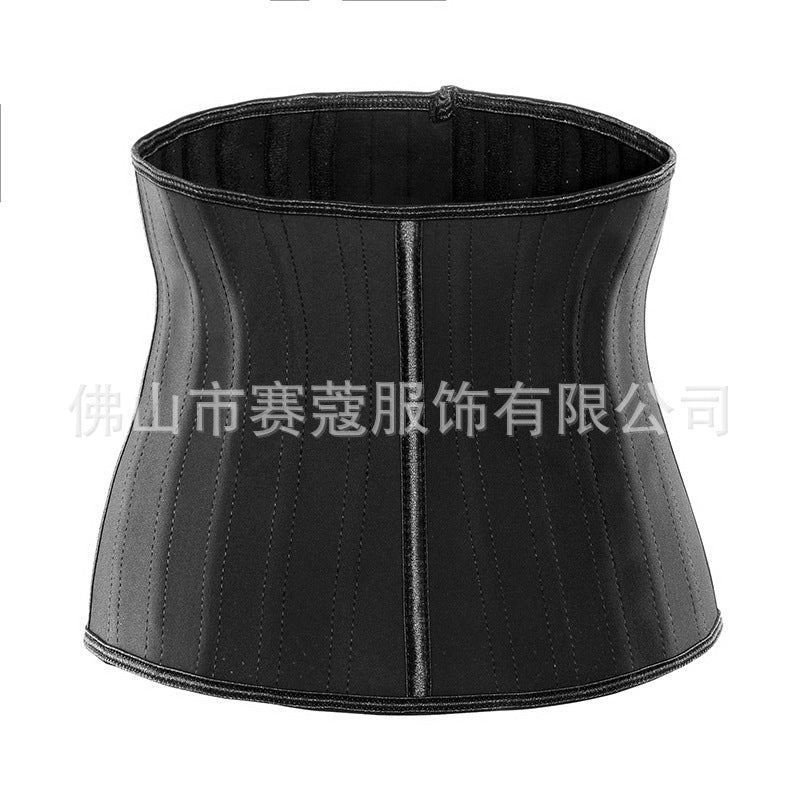 25-bone short three-in-one body shaping garment for women, fitness, abdominal tightening, waist tightening, sports waist protector, hair-styling girdle, wholesale waist slimming