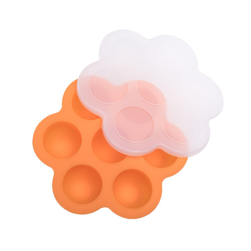 Baby 7-hole food supplement box silicone seven-hole food supplement box 200g large thickened with lid