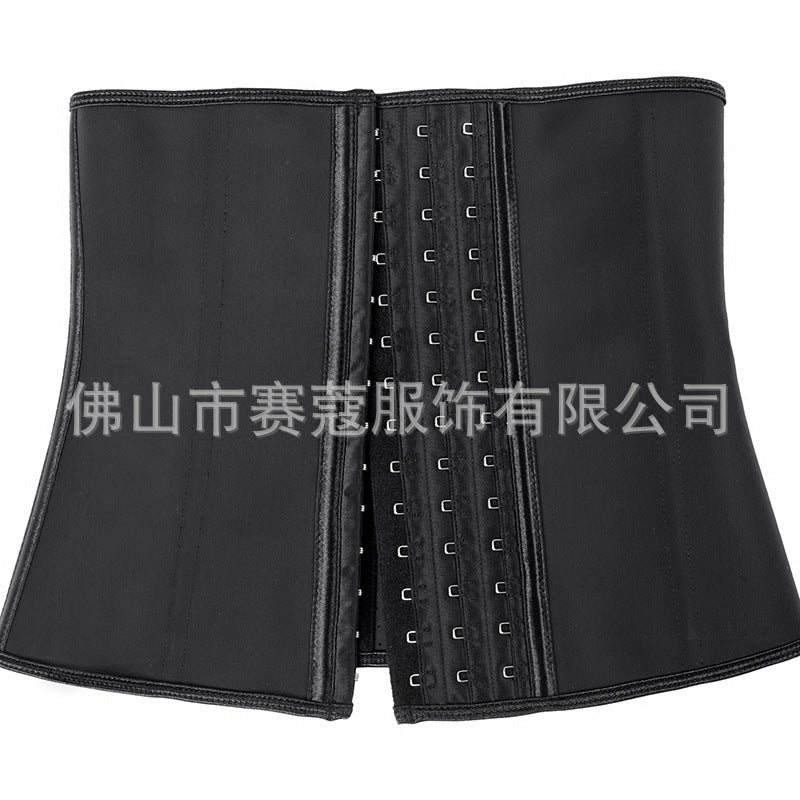 9-bone long caffeine three-in-one body shaping garment for women to tighten the abdomen and waist, sports waist protector, hair-styling waistband, tight-fitting