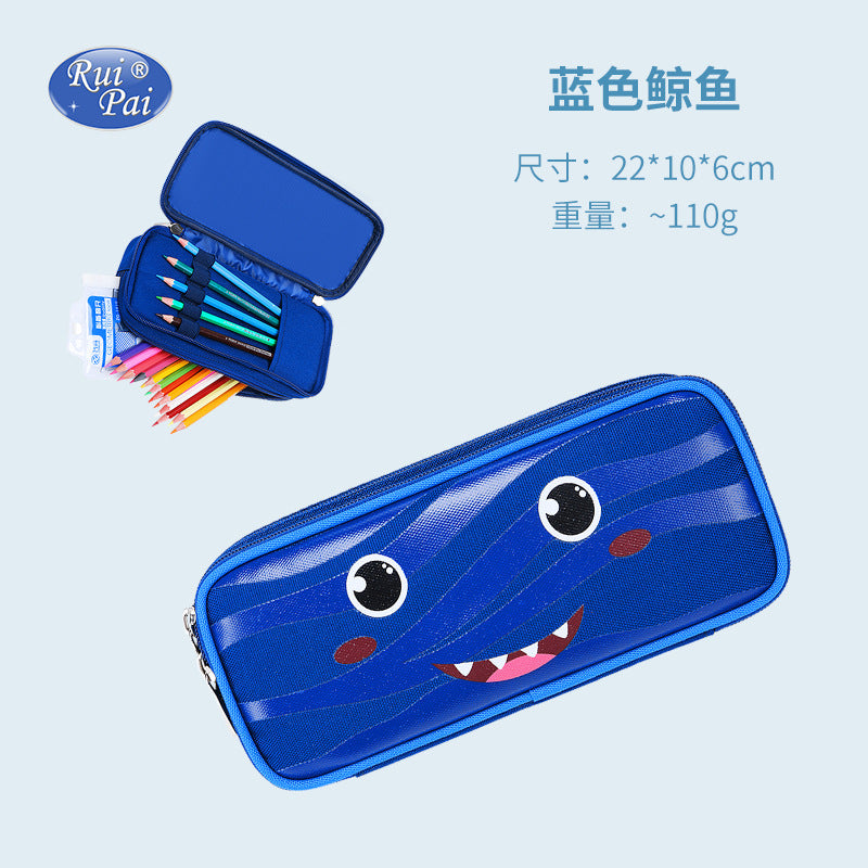 Rui brand single-layer large-capacity stationery bag simple pencil bag primary school students pencil bag wholesale creative lightweight creative cute