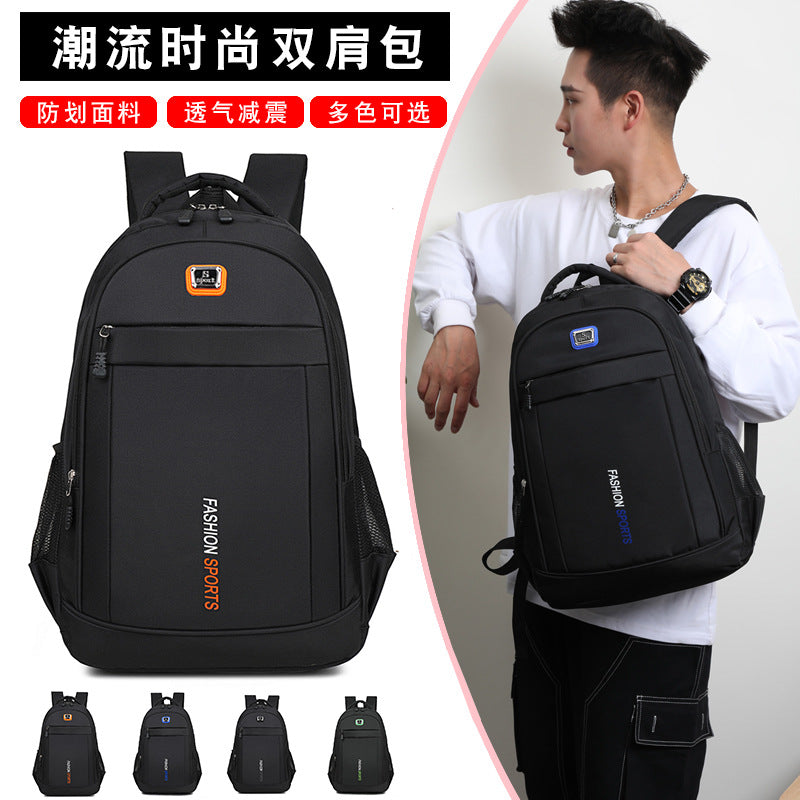 New Men's Multifunctional Computer Backpack Business Sports Middle School Student Leisure Trendy Cool Travel Large Capacity Backpack