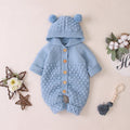 Baby knitting one-piece hoodie spring & fallnewborn clothing male and female baby sweater cute heattech romper 03