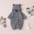 Baby knitting one-piece hoodie spring & fallnewborn clothing male and female baby sweater cute heattech romper 03