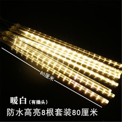 Cross-border led meteor shower lights outdoor lighting running water lights courtyard hanging tree lights Christmas decoration meteor shower lights